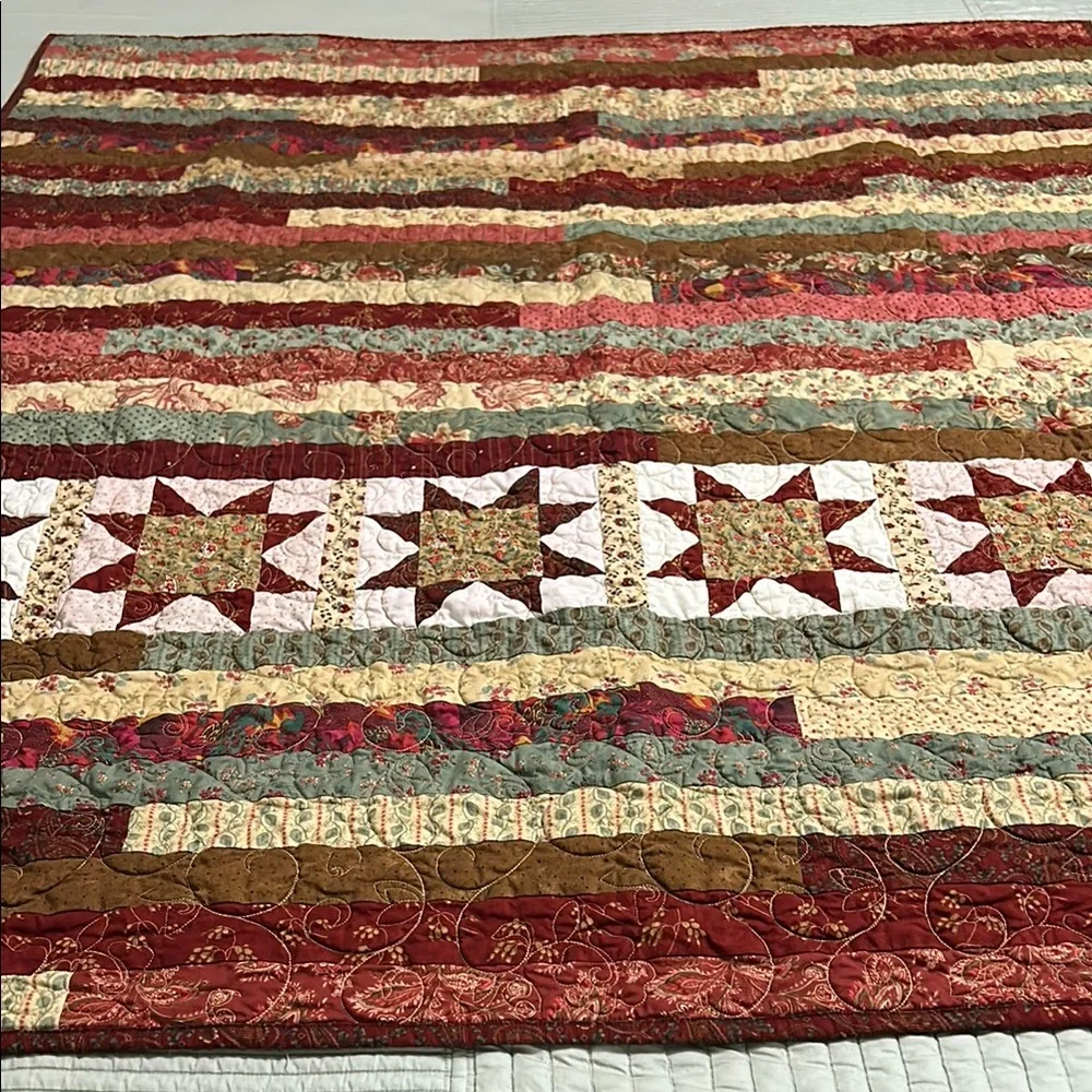 Patchwork Quilt with Star Pattern - Multicolor - Picture 7 of 11
